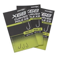Matrix X6B Curved Pole XS Barbed Spade End Hooks